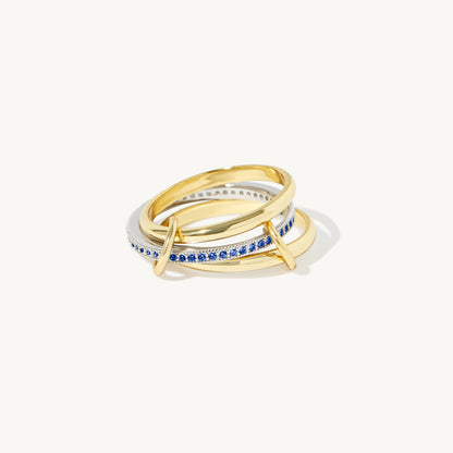 Bellanca Spinner Ring - Sapphire Blue