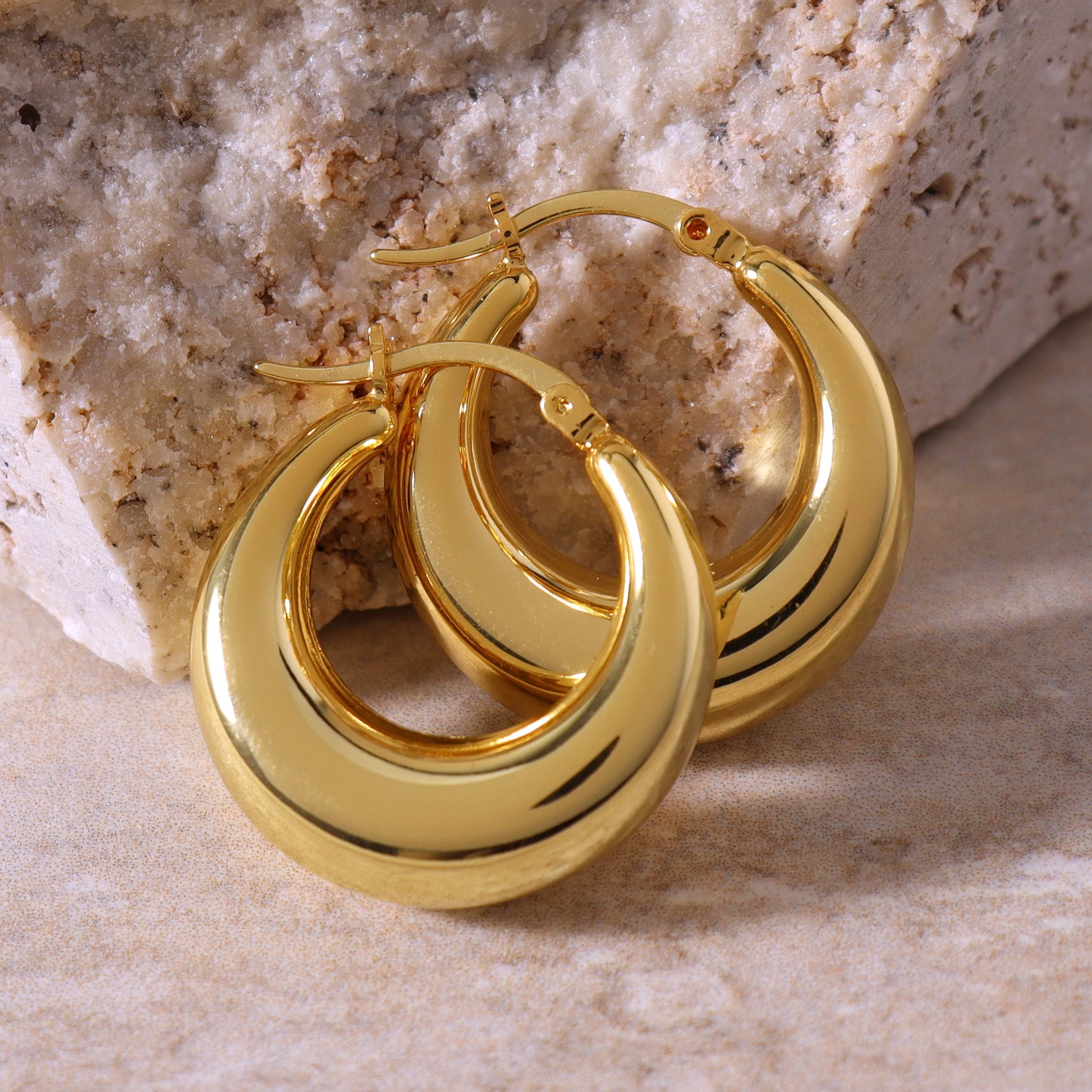 Azzurra Chunky Hoop Earrings