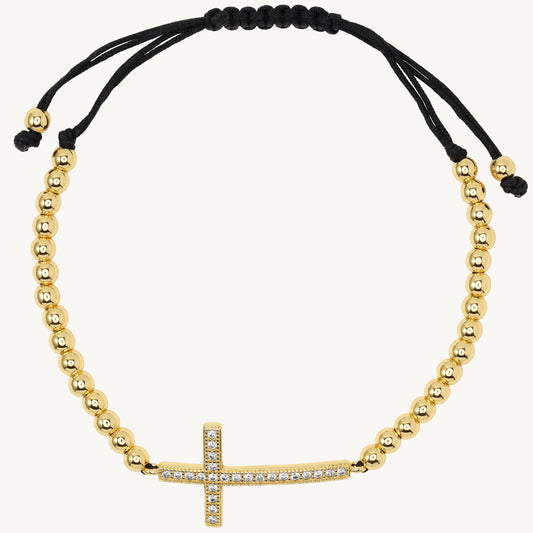 Teodora Adjustable Cross Bracelet