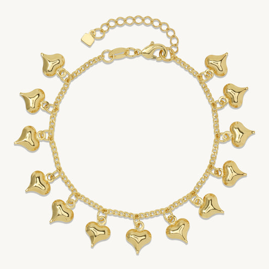 Elena Heart Charm Bracelet