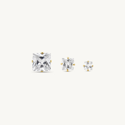 Felicia Princess Stud Earrings