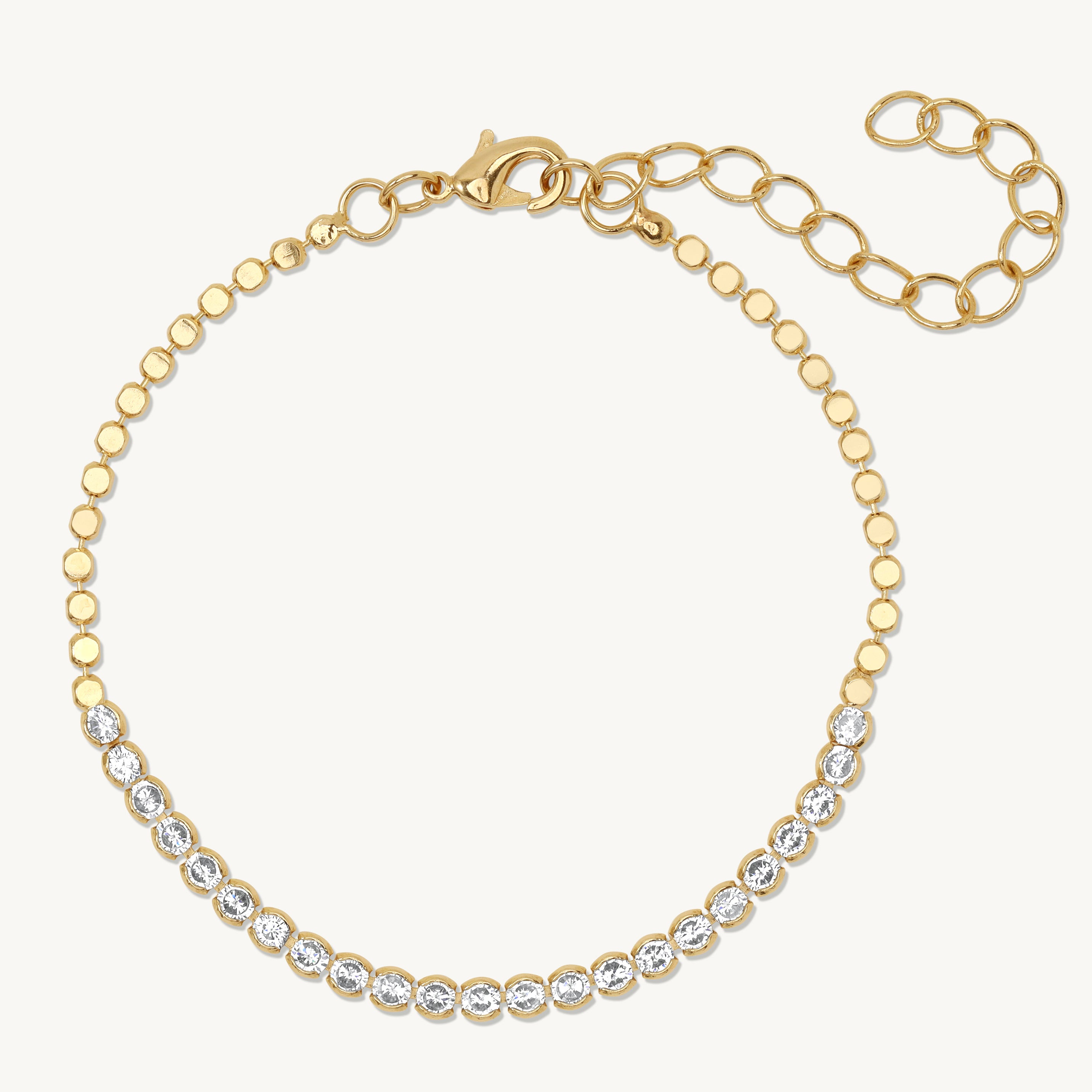 Lia Disc Chain Tennis Bracelet