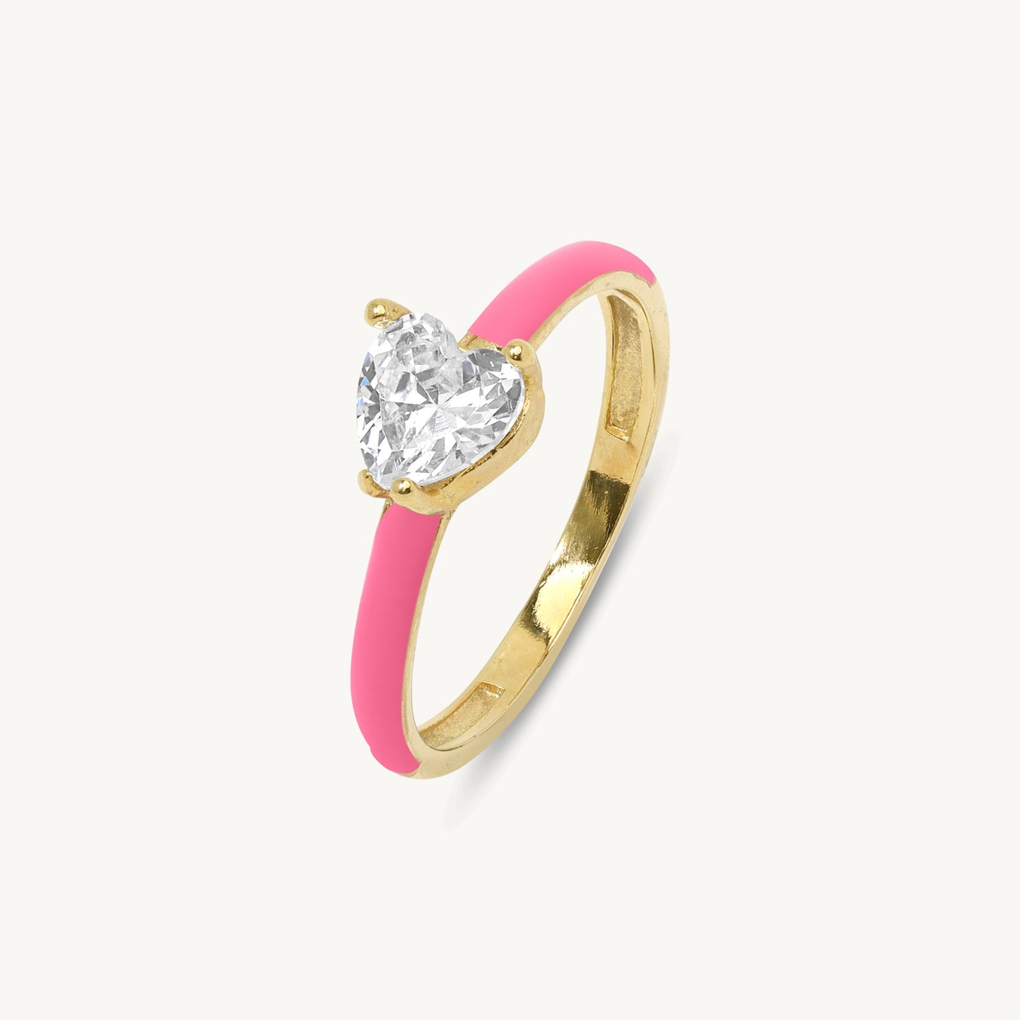 Maddalena Enamel Heart Ring