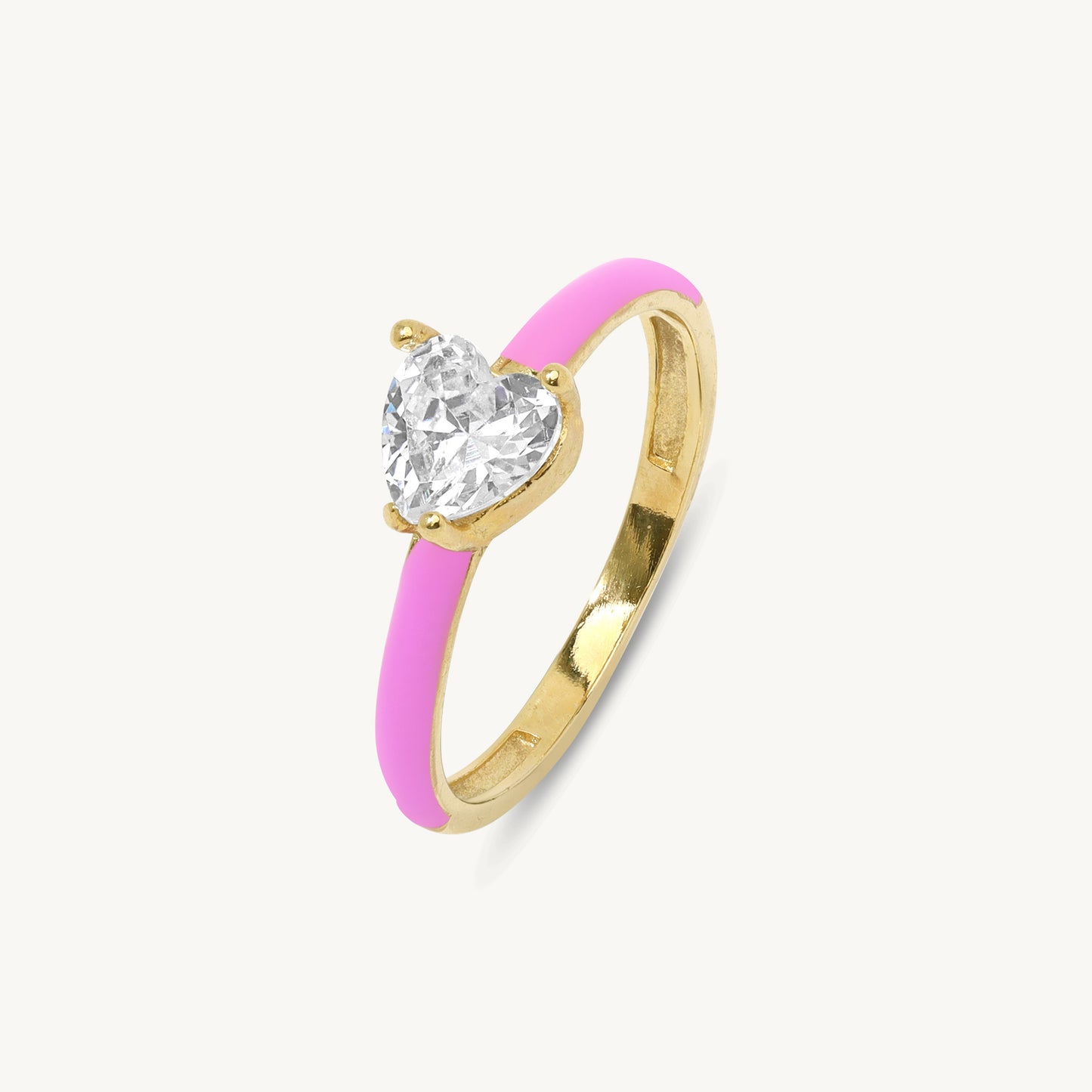 Maddalena Enamel Heart Ring