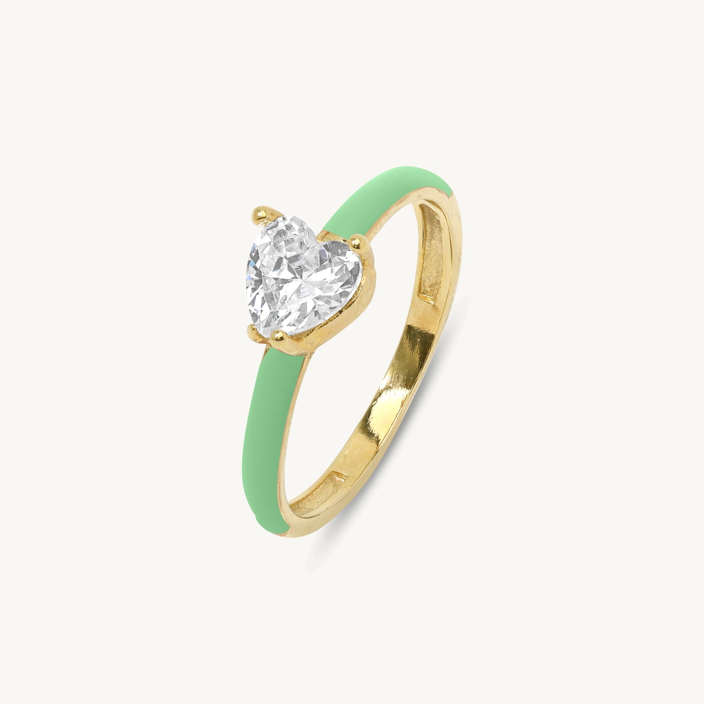 Maddalena Enamel Heart Ring