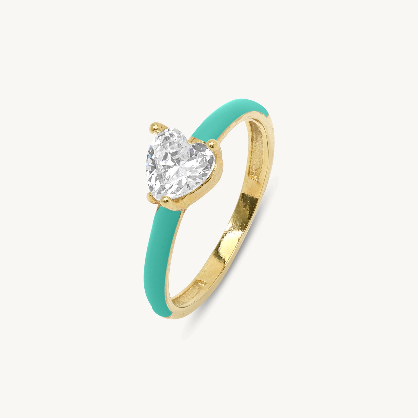 Maddalena Enamel Heart Ring