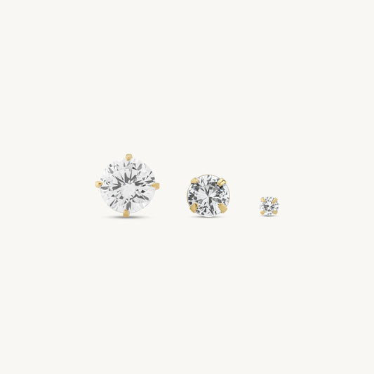 Mirabella Round Stud Earrings