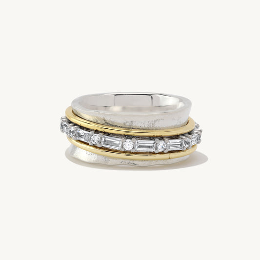 Aria Baguette Spinner Ring