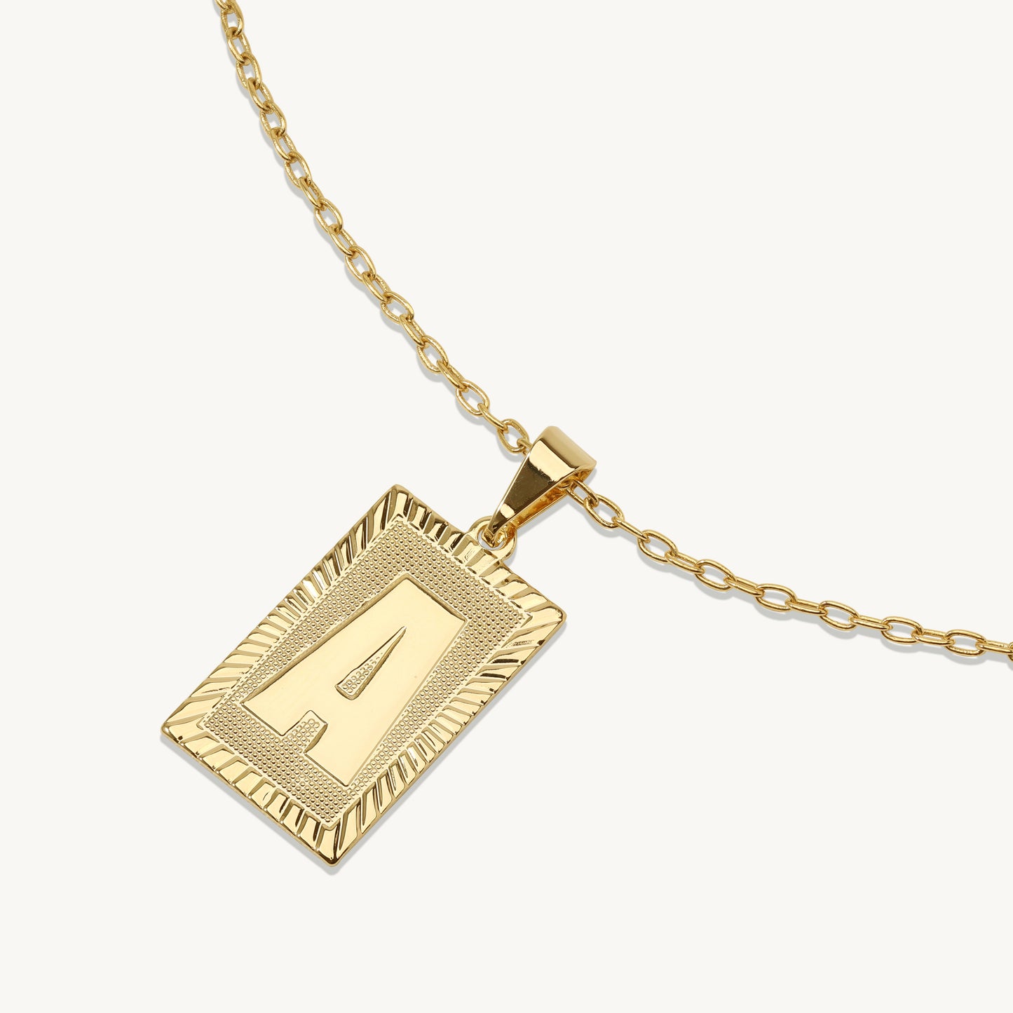 Alana Initials Plate Name Necklace