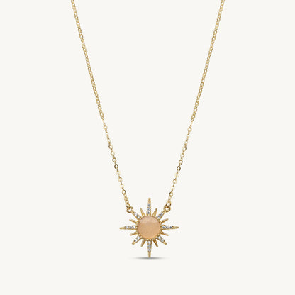 Flavia Dainty Sun Pendant Necklace