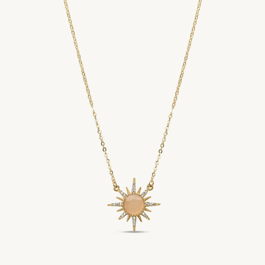 Flavia Cable Chain Dainty Sun Necklace