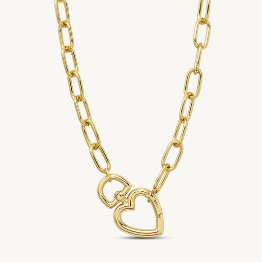 Rachel Chunky Heart Pendant Necklace