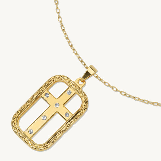 Raffaella Cross Pendant Necklace