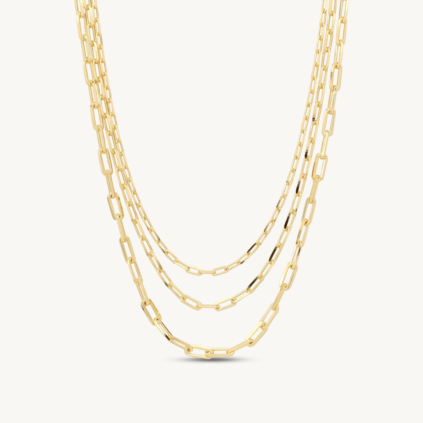 Siena Triple Paperclip Necklace