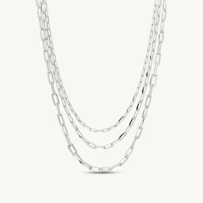 Siena Triple Paperclip Necklace