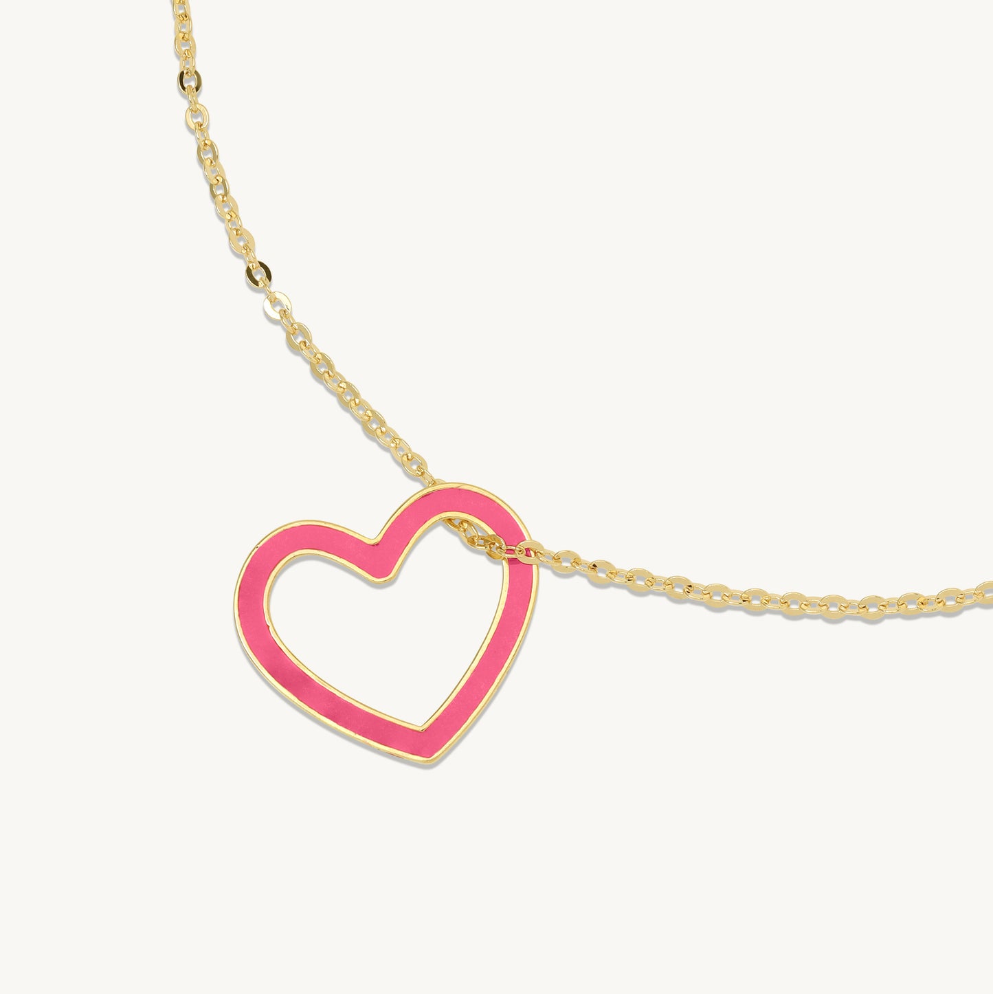 Vanessa Enamel Heart Necklace