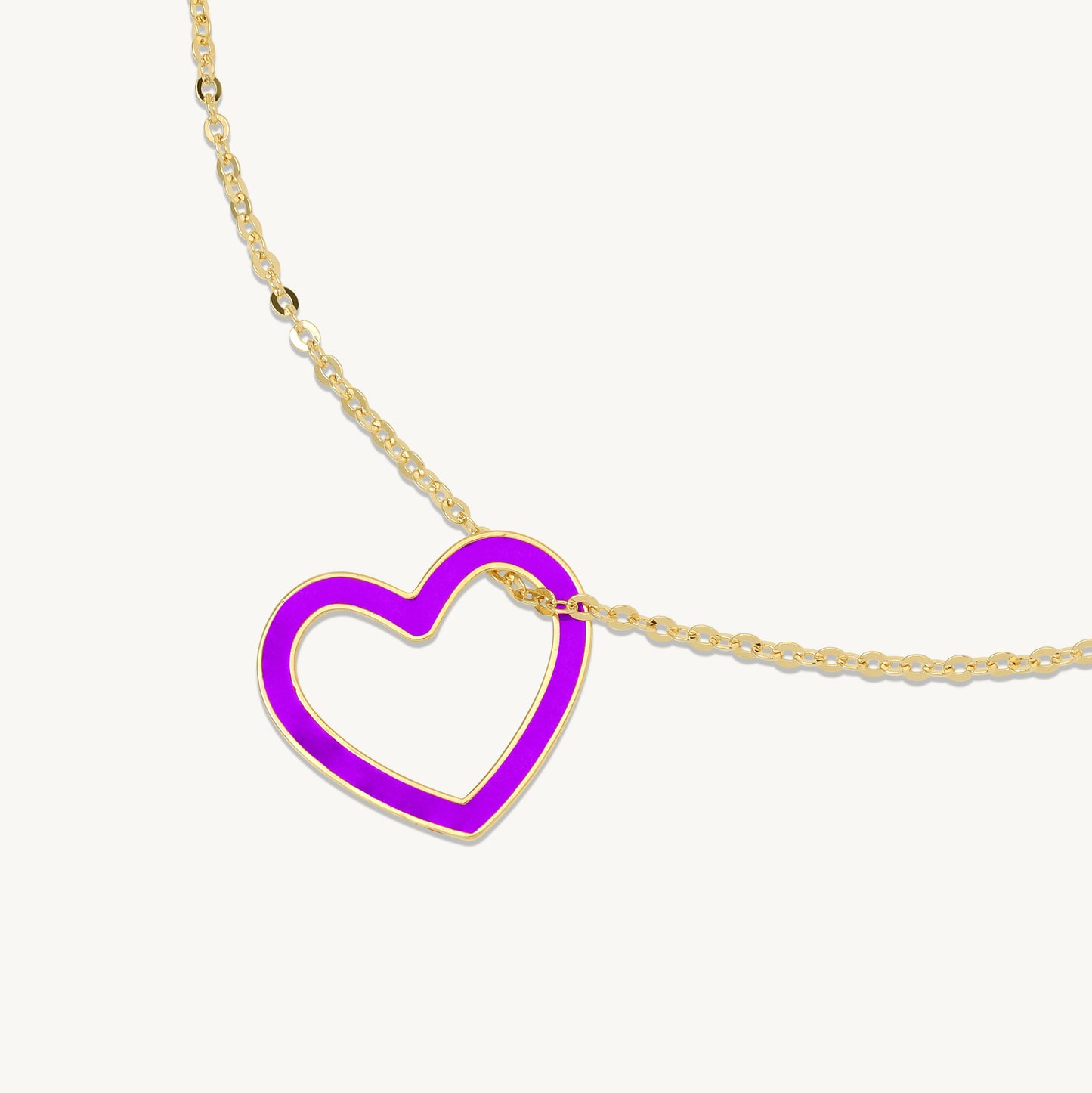 Vanessa Enamel Heart Necklace