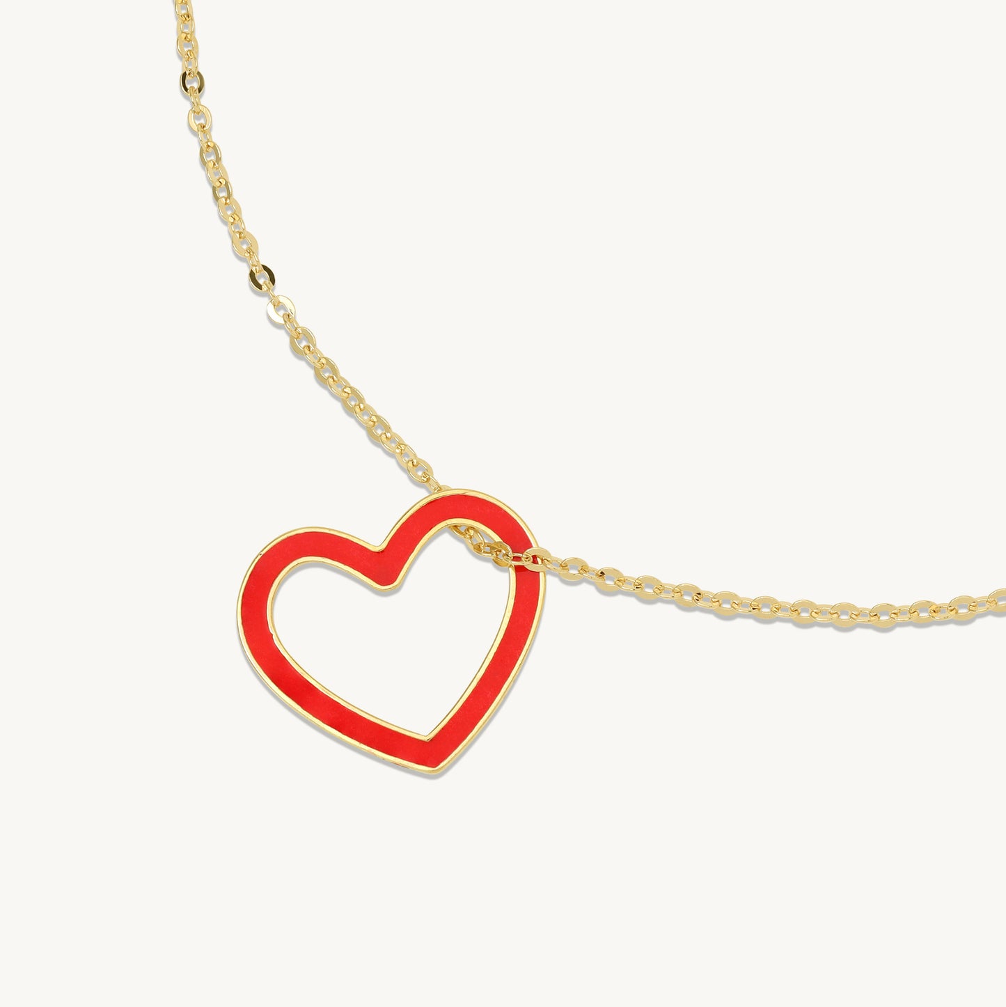 Vanessa Enamel Heart Necklace