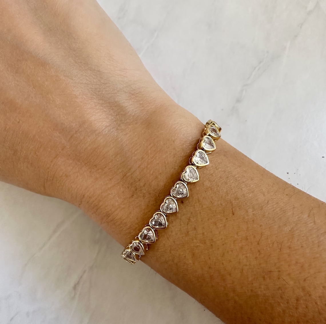 Vittoria Heart Tennis Bracelet