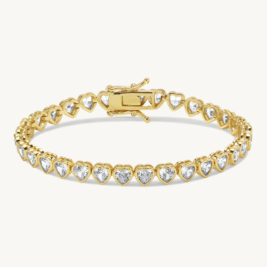 Vittoria Heart Tennis Bracelet