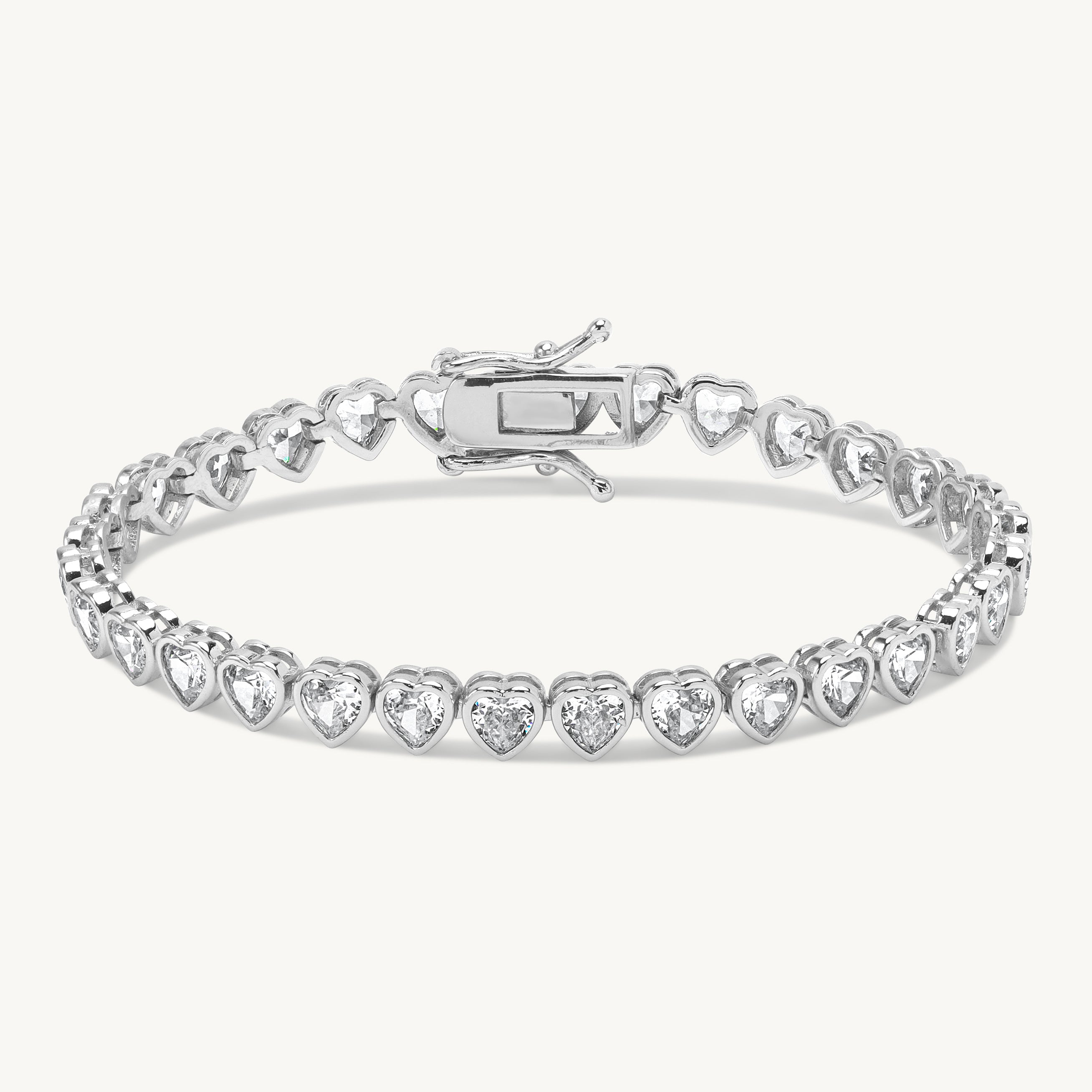 Vittoria Heart Tennis Bracelet