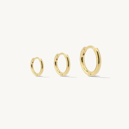 Viviana Round Hinged Mini Hoop Earrings