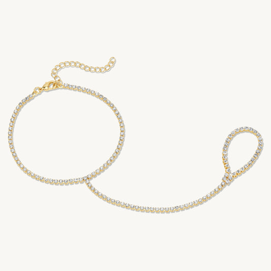 Zelmira Hand Chain Tennis Bracelet